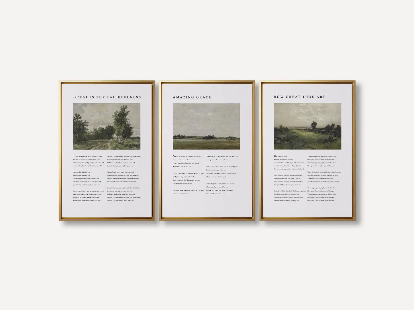 Bring peace to your home with this inspiring Christian wall art set. This collection of three framed scripture prints features serene, impressionist-style landscapes paired with comforting verses from the Psalms, reminding you of God's provision and protection.
