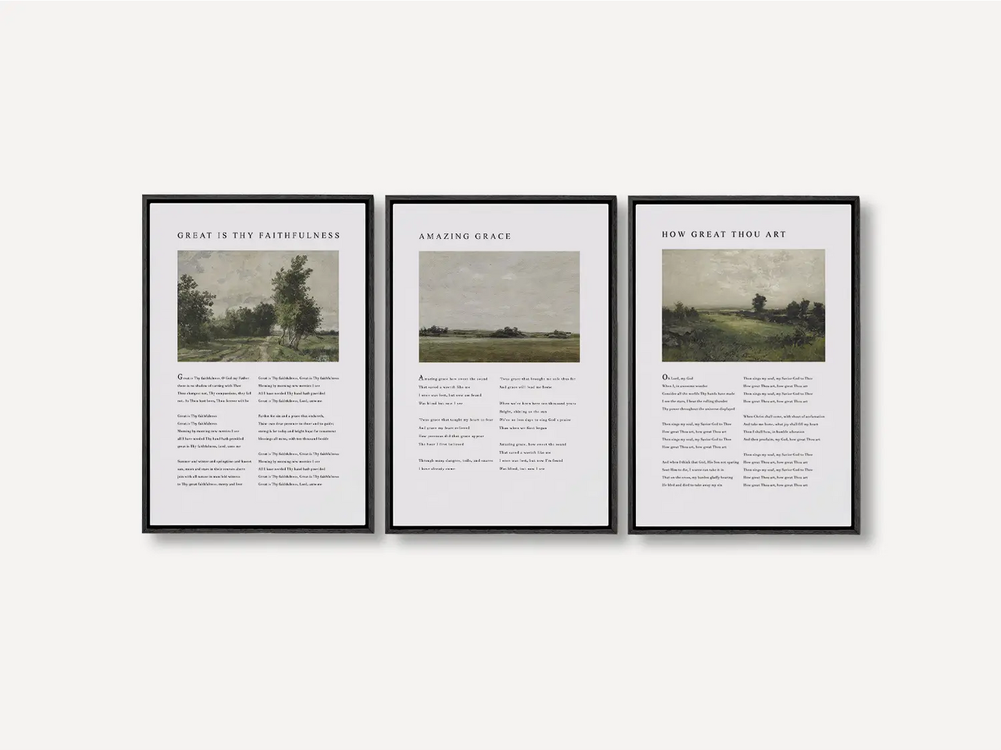 Bring peace to your home with this inspiring Christian wall art set. This collection of three framed scripture prints features serene, impressionist-style landscapes paired with comforting verses from the Psalms, reminding you of God's provision and protection.