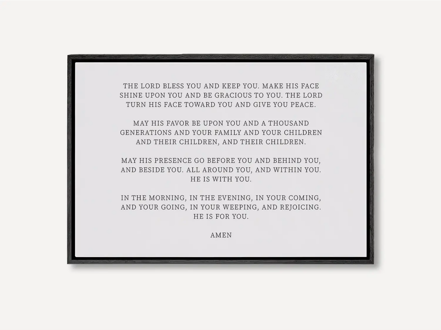 Anchor your home in this timeless prayer of blessing and protection with this inspiring Christian canvas wall art. This framed canvas print features the powerful Aaronic Blessing from Numbers 6:24-26, perfect for any family space.