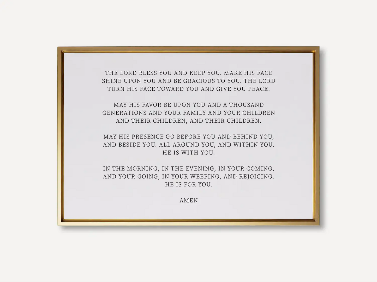 Anchor your home in this timeless prayer of blessing and protection with this inspiring Christian canvas wall art. This framed canvas print features the powerful Aaronic Blessing from Numbers 6:24-26, perfect for any family space.