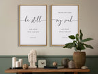 Psalm 46 10 minimalist Christian scripture wall art