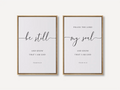 Be Still and Know Christian wall art set of 2 Psalm 46 10