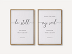 Be Still and Know Christian wall art set of 2 Psalm 46 10