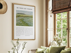 Anchor your life in Christ with this inspiring Christian canvas wall art. This framed canvas print features the profound lyrics of "Be Thou My Vision," paired with a serene field landscape, offering a daily prayer for guidance.