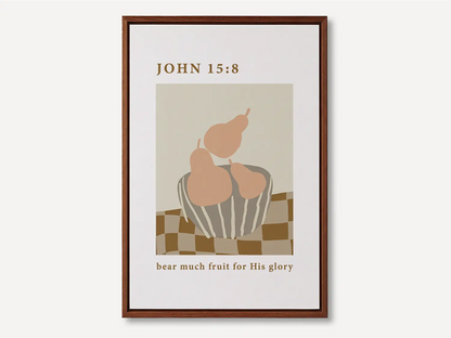 Anchor your home in Christ's call to fruitfulness with this inspiring Christian canvas wall art. This framed canvas print features a modern, abstract design with soft, warm tones, illustrating the mandate to bear much fruit for His glory.