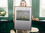 Amazing Grace – Christian Hymn Lyrics Canvas Wall Art