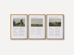 Bring peace to your home with this inspiring Christian wall art set. This collection of three framed scripture prints features serene, impressionist-style landscapes paired with comforting verses from the Psalms, reminding you of God's provision and protection.