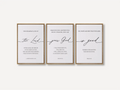Christian Wall Art Set of 3 | Bible Verse Prints Lamentations Isaiah Psalm | Framed Scripture Decor
