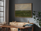 Invite peace and renewal into your space with this inspiring Christian wall art. This framed print features a calming pastoral landscape paired with the comforting promise from Psalm 23:3 about the restoration of the soul.