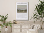 Fill your home with the beautiful melody of faith with this inspiring Christian canvas wall art. This framed canvas print features the heartfelt lyrics of "Come Thou Fount of Every Blessing," paired with a serene coastal painting.