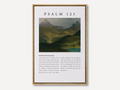 Psalm 121 Christian canvas wall art with framed scripture landscape print