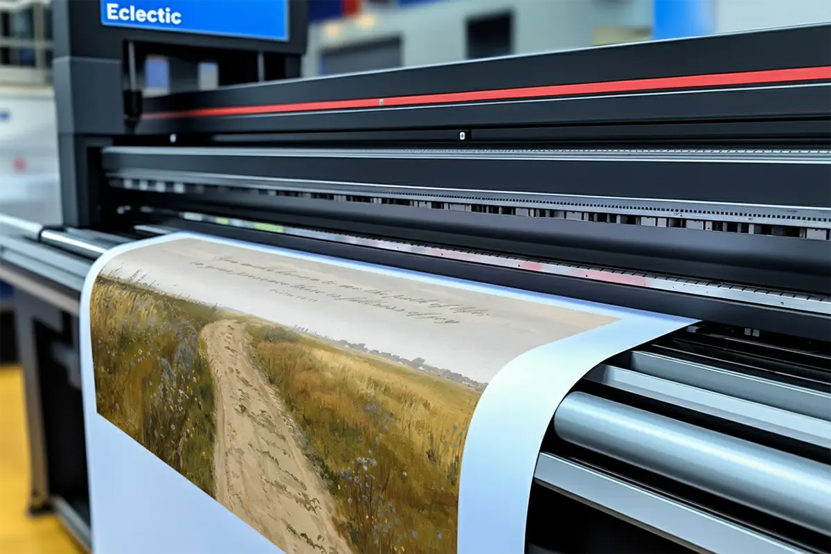 High-resolution printing of a Christian canvas