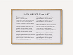 How Great Thou Art hymn lyrics Christian canvas wall art framed