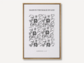 Made in His Image Genesis 1:27 modern Christian canvas wall art with abstract line faces