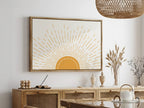 Start each day with hope and grace with this inspiring Christian canvas wall art. This framed canvas print features a bright, modern sunrise design and the comforting promise from Lamentations 3:23: "His mercies are new every morning."