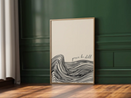 Find calm amidst the chaos with this inspiring Christian canvas wall art. This framed canvas print features a modern, abstract design of calming waves and the powerful command: “Peace be still.”