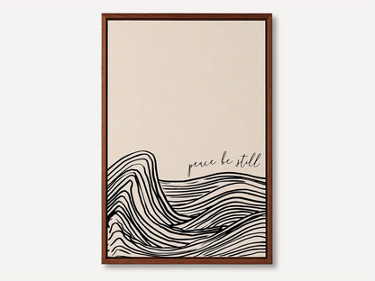 Find calm amidst the chaos with this inspiring Christian canvas wall art. This framed canvas print features a modern, abstract design of calming waves and the powerful command: “Peace be still.”