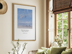 Invite the powerful gift of Christ's peace into your home with this inspiring Christian canvas wall art. This framed canvas print features a calming cloudscape painting paired with the comforting promise from John 14:27: "Peace I leave with you; my peace I give you."