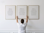 Anchor your home in faith with this inspiring Christian wall art set. This collection of three framed scripture prints features foundational promises from the Bible, offering daily reminders of God's goodness, plan, and ever-present help.