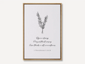 Minimalist Christian canvas wall art with botanical line illustration and Bible verse Rejoice Always 1 Thessalonians 5:16–18 in framed design