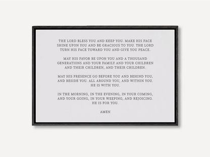 Anchor your home in this timeless prayer of blessing and protection with this inspiring Christian canvas wall art. This framed canvas print features the powerful Aaronic Blessing from Numbers 6:24-26, perfect for any family space.