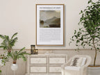 Anchor your home in the sovereignty of Christ with this inspiring Christian canvas wall art. This framed canvas print features a powerful landscape painting paired with the foundational theological truth from Colossians 1 on the preeminence of Jesus.