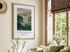 Christian landscape canvas wall art displayed in living room with Scripture Jeremiah 17:7–8