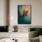 Held by His Hand Christian canvas art showing trust and rescue in the storm