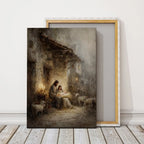 Holy Family nativity Christian canvas art with Mary Joseph and baby Jesus