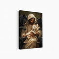 Jesus protects the lamb Good Shepherd Christian canvas art