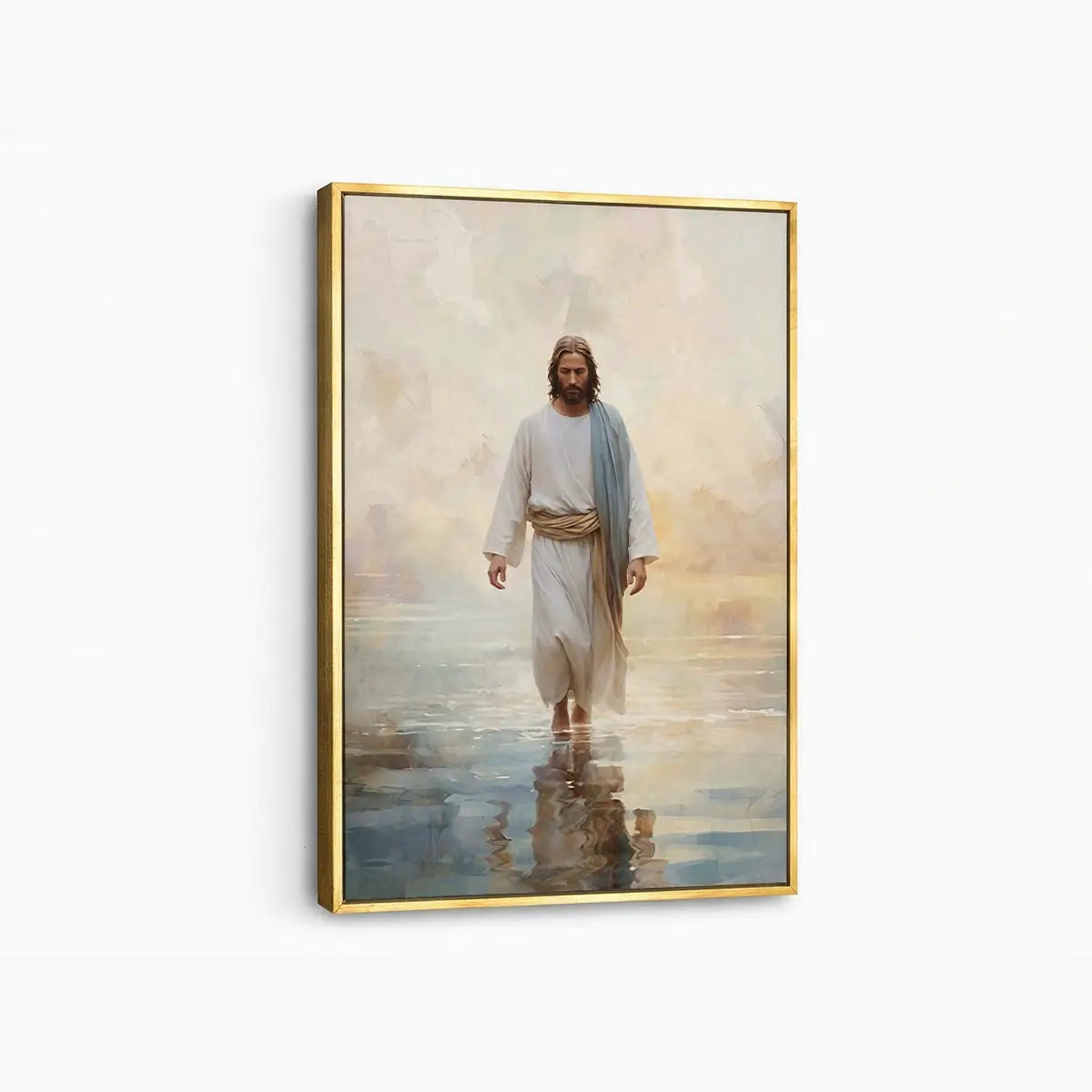 Jesus walks on water Christian canvas wall art