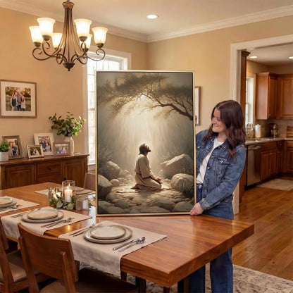 Prayer in Gethsemane Christian canvas art showing Jesus praying