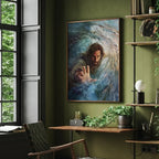 The Hand of God Christian canvas art showing God reaching through the storm