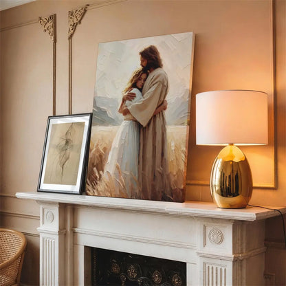 The healing embrace of Jesus Christian canvas art