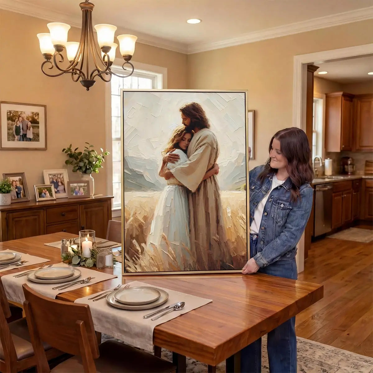 The healing embrace of Jesus Christian canvas art