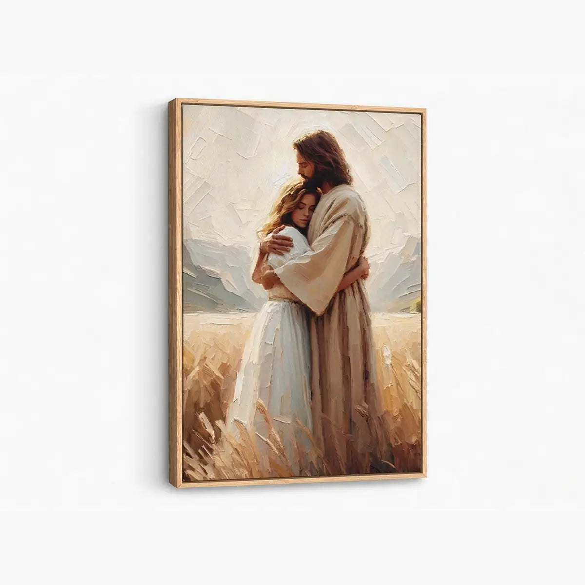 The healing embrace of Jesus Christian canvas art