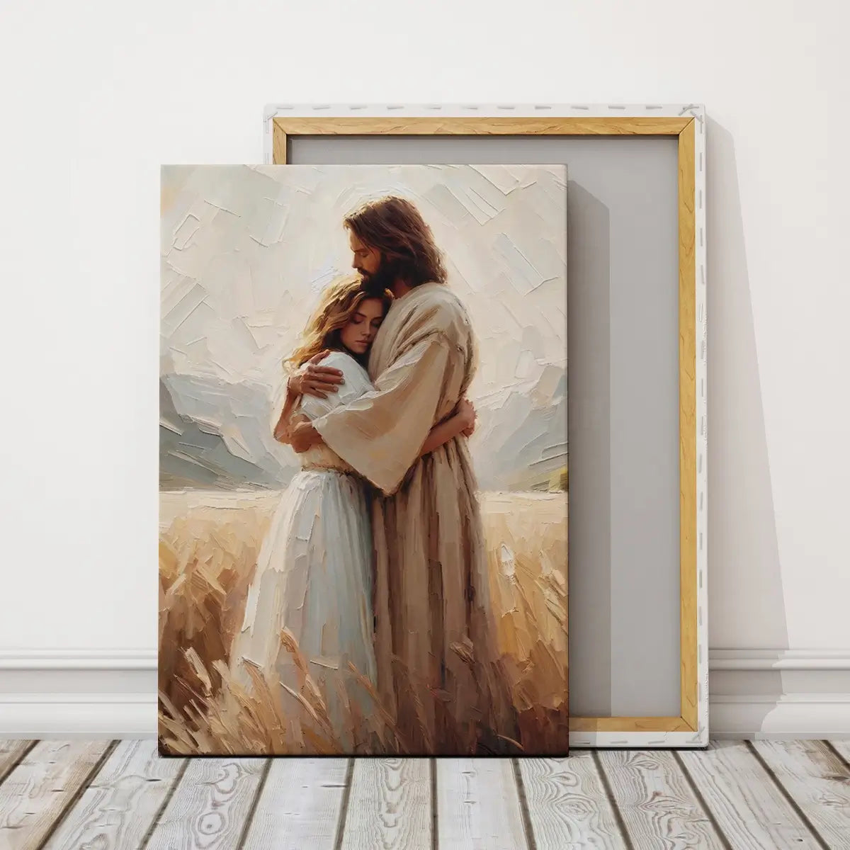 The healing embrace of Jesus Christian canvas art