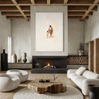Walking with Jesus Christian wall art in a peaceful living room
