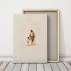 Walking with Jesus Christian canvas art showing Jesus holding a child’s hand